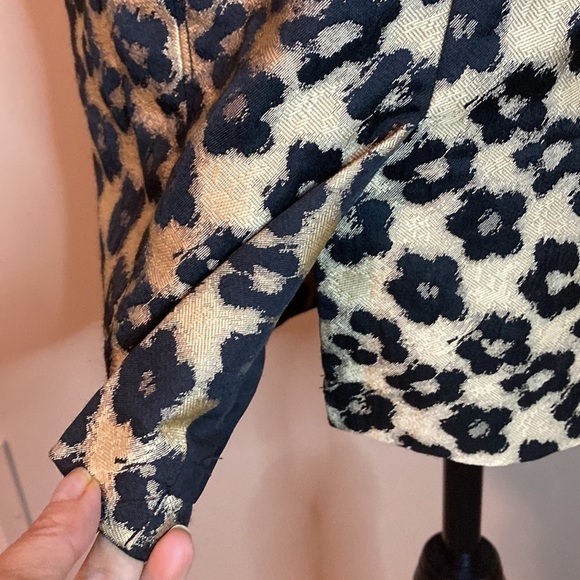 ANN Taylor gold pattern pencil skirt - Picture 4 of 7